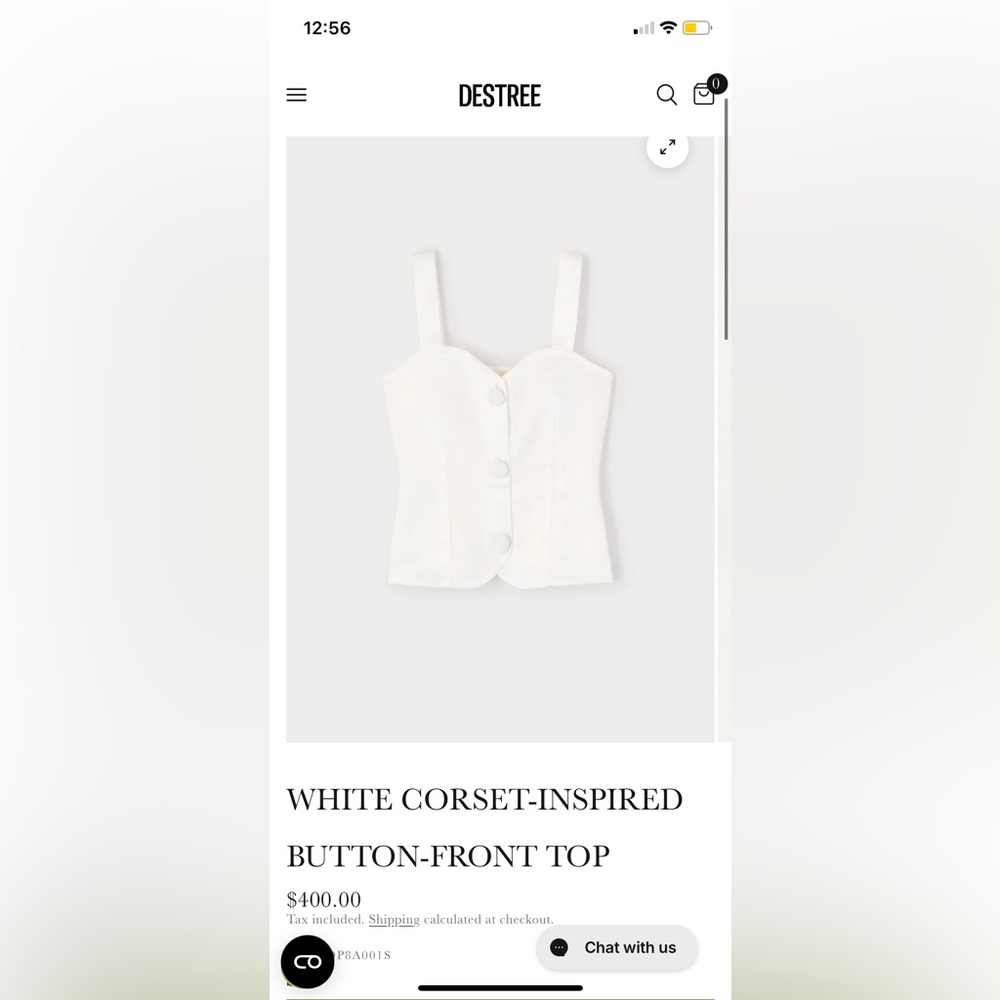 White Sleeveless Bustier Tank Top by Destree